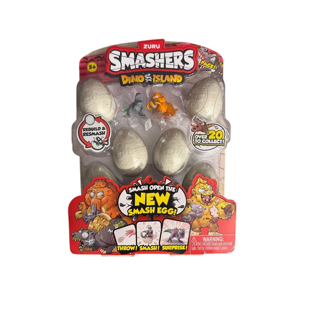 Zuru Smashers Dino Island Pack Smash Eggs - 6 Smashers - New, Sealed!!